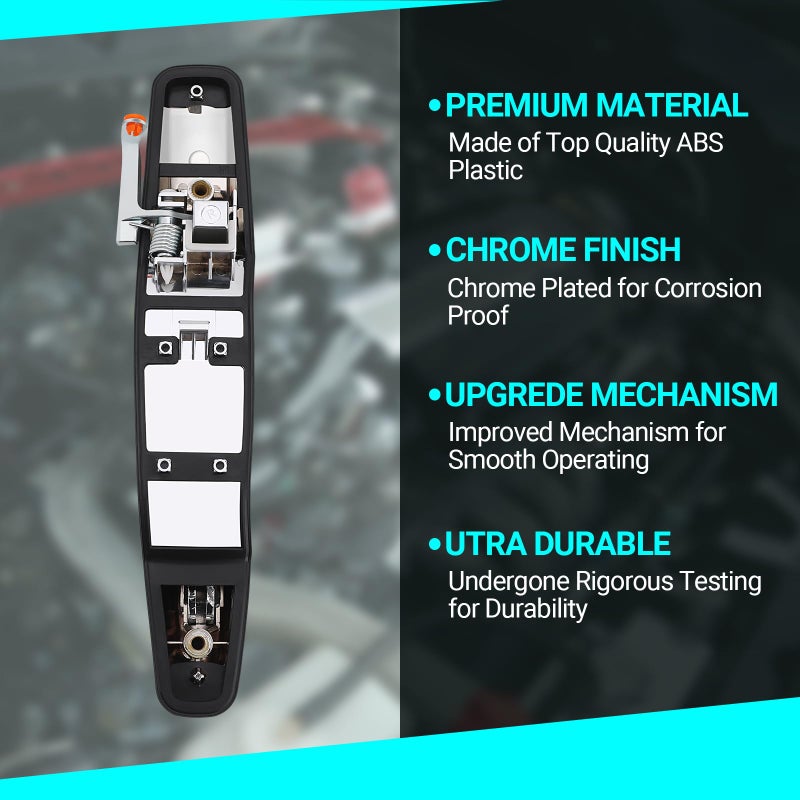 MNJWS Exterior Chrome Door Handle, Front Passenger Side, Compatible with 2007-2014 Chevy Silverado Suburban Tahoe GMC Sierra Yukon Cadillac Escalade, Replace 22738722 84053436 80545 - Image 5